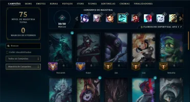 Diamante 4 com 45 Champs e 7 Skins ( GM 226 PDL na Flex )