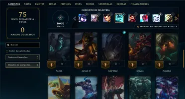 Diamante 4 com 45 Champs e 7 Skins ( GM 226 PDL na Flex )