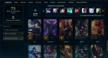 Diamante 4 com 45 Champs e 7 Skins ( GM 226 PDL na Flex )