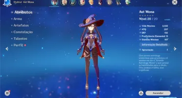 GENSHIN IMPACT - MONA + 2 Armas 4 estrelas