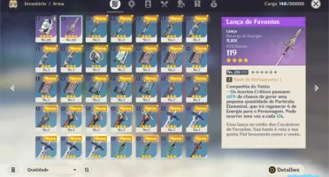 GENSHIN IMPACT - MONA + 2 Armas 4 estrelas