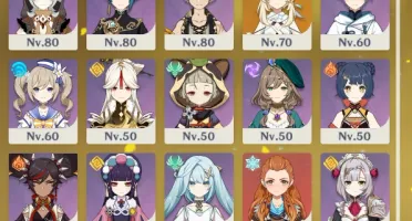 Conta Genshin Impact - 11 personagens 5⭐ AR57