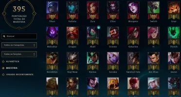 Conta League of Legends, lvl 115, todos campeões, 150 skins