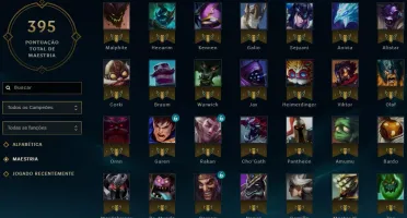 Conta League of Legends, lvl 115, todos campeões, 150 skins