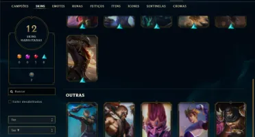 Unranked com 50 Champs e 12 Skins ( MAIN ADC )