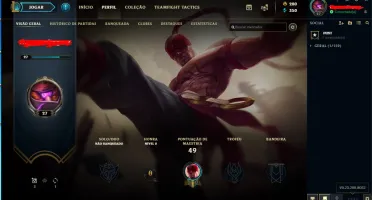 conta league of legends - lvl 27 - sem honra