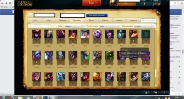 Conta League Of Legends 101 champions, 40 skins, ouro 1