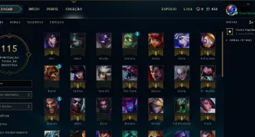 Conta LoL lvl 30, 84 champions, 13 skins (2 lendarias)