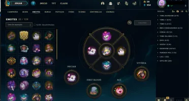 CONTA LOL 150 SKINS