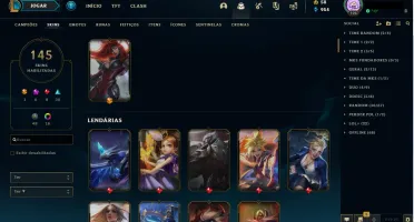 CONTA LOL 150 SKINS