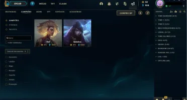 CONTA LOL 150 SKINS