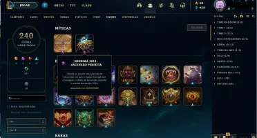 CONTA LOL 150 SKINS