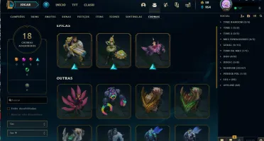 CONTA LOL 150 SKINS