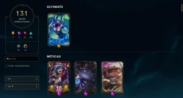 Conta gold 4 com todos campeões level 250