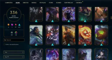 Bronze 2 com TODOS os champs e 336 Skins