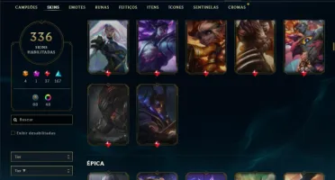 Bronze 2 com TODOS os champs e 336 Skins