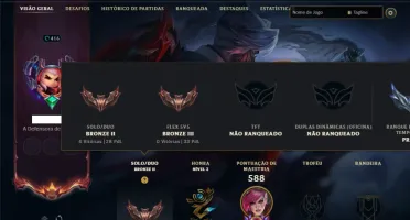 Bronze 2 com TODOS os champs e 336 Skins