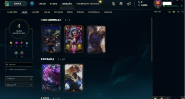 Conta lol Diamante IV Smurf 2020, 39 mil de Essência azul;