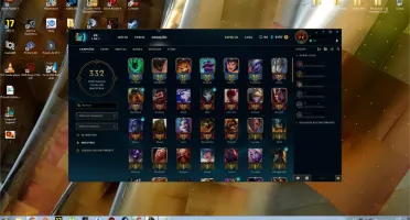 Conta league of legends 250 skins borda de platina.