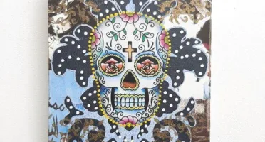 Porta Chave Caveira Estampada 1