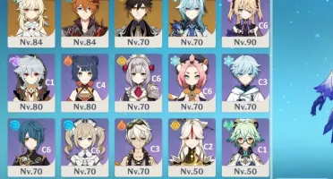 GENSHIN IMPACT AR56 COM VÁRIOS 5 ESTRELAS