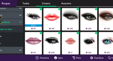 Conta Feminina avakin unissex