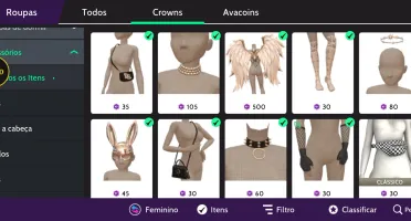 Conta Feminina avakin unissex