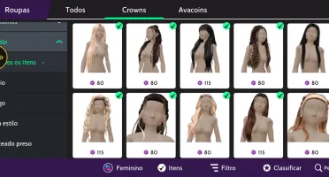 Conta Feminina avakin unissex