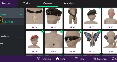 Conta Feminina avakin unissex