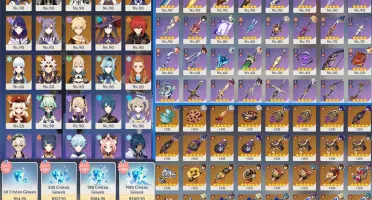 CONTA GENSHIN AR58✨SHOGUN+LUZ, GANYU+AMOS, 14 LENDÁRIOS E+✨