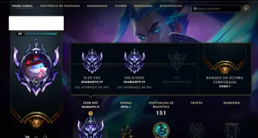 Conta Diamante 4 na SoloQ e Flex