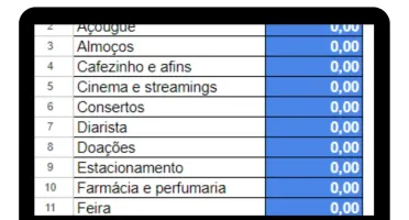 Planilha Controle Diário De Despesas (Semanal E Mensal)