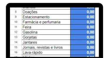 Planilha Controle Diário De Despesas (Semanal E Mensal)