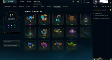 CONTA LOL 128 CHAMPIONS PLATINA 1 MMR DIAMANTE 85 SKINS