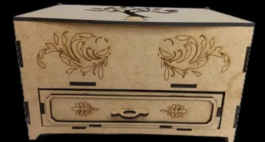 Porta joia em MDF personalizado, caixa com tampa e...