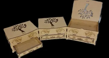 Porta joia em MDF personalizado, caixa com tampa e...