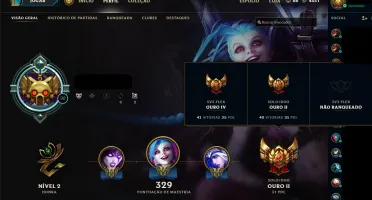 S7 Ouro 2 / S6 Plat 5 - 180 Skins - 16 PAG Runa - FULL CHAMP