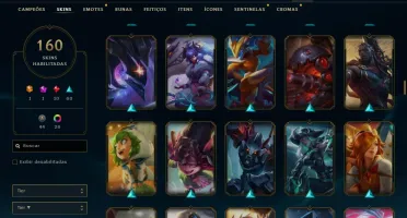 Conta platina 3 com TODOS os champs e 160 Skins (NIVEL 633)