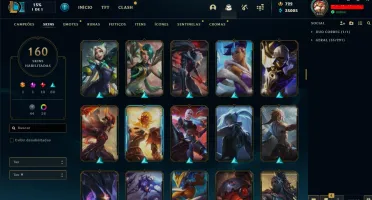 Conta platina 3 com TODOS os champs e 160 Skins (NIVEL 633)