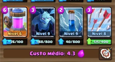 clash Royale lvl 9 arena 9 várias lendarias