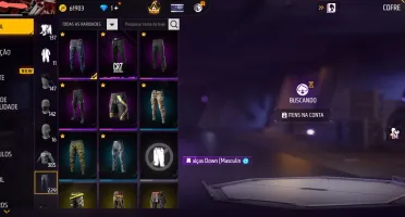 Conta antigassa de free fire com camisa de rank antigas