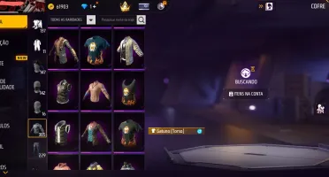 Conta antigassa de free fire com camisa de rank antigas