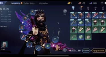 Mir4 conta level 62 com 67k de poder;pet épico;clan dominant