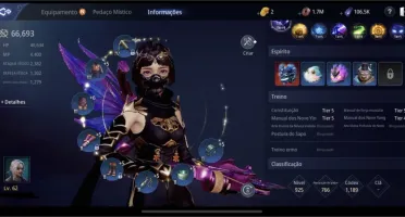 Mir4 conta level 62 com 67k de poder;pet épico;clan dominant