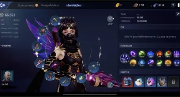 Mir4 conta level 62 com 67k de poder;pet épico;clan dominant