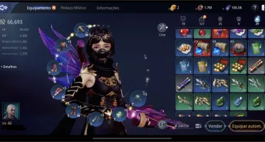 Mir4 conta level 62 com 67k de poder;pet épico;clan dominant