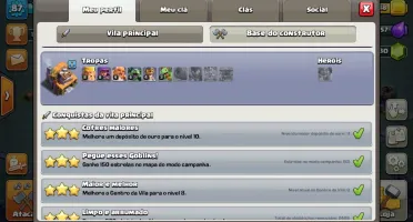 CONTA CLASH OF CLANS,CV 8 BEM UPADO