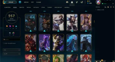 Conta com 257 skins,todos os champs (2mill reais investidos)