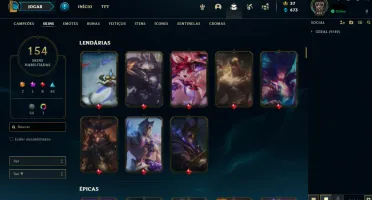 Conta Gold IV - Todos Campeões - 154 Skins League Of Legends