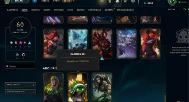 Conta De Lol De 2012 Com Skin Exclusiva Do Rammus Rei